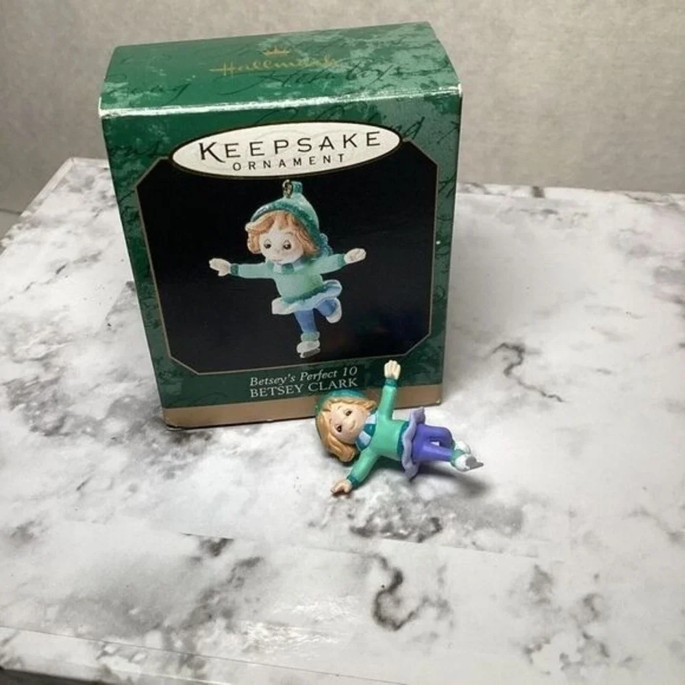 Hallmark Keepsake Miniature Ornament Lot 4pc Victorian Skater Polar Buddies 90s